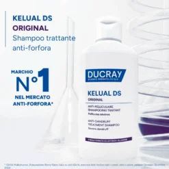 Ducray Kelual DS Original Shampoo Trattante contro la Forfora Severa Anti-Ricomparsa Lenisce la Sensazione di Prurito, 100ml