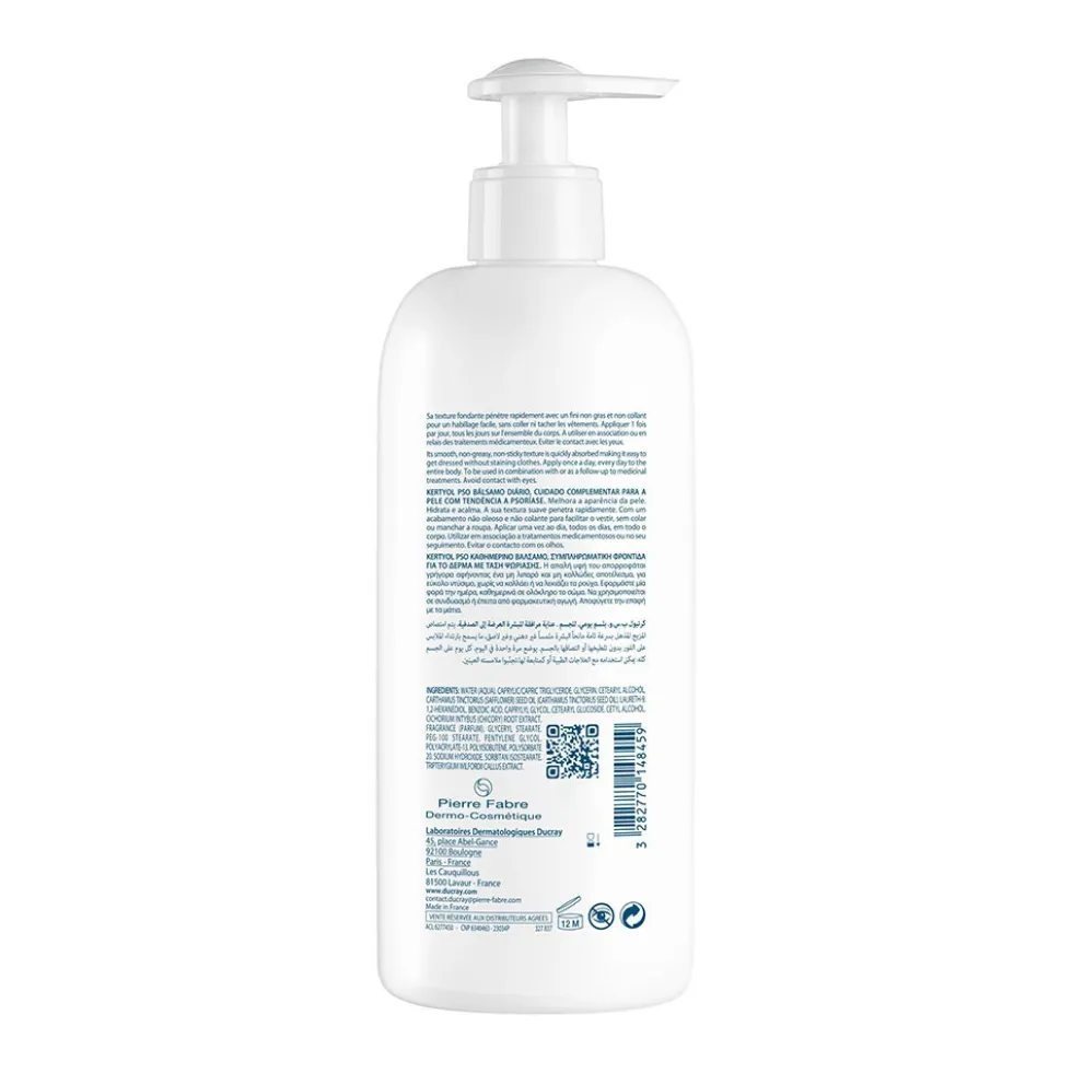 Ducray Kertyol P.S.O. - Balsamo Idratante Quotidiano Trattamento contro la psoriasi, 400ml