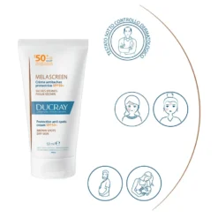 Ducray Melascreen - Crema Anti-Macchie SPF50+ Protezione Molto Alta, 50ml