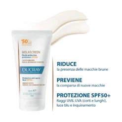 Ducray Melascreen - Fluido Anti-Macchie SPF50+ Protezione Molto Alta, 50ml