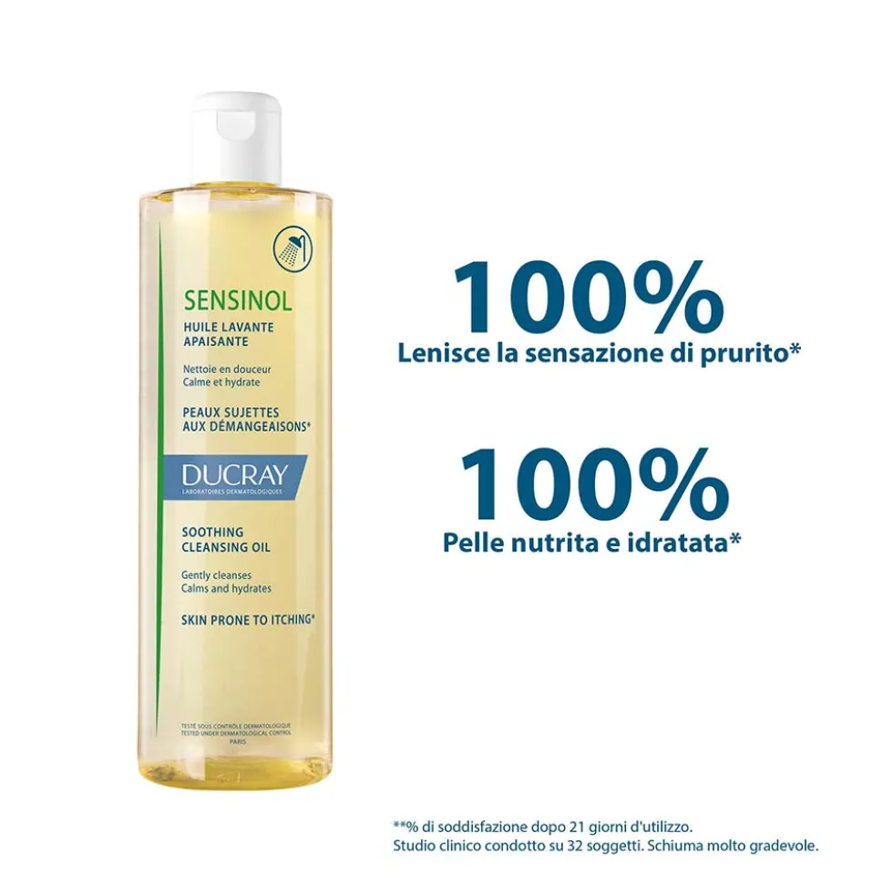 Ducray Sensinol - Olio Detergente Lenitivo Corpo, 400ml