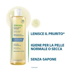 Ducray Sensinol - Olio Detergente Lenitivo Corpo, 400ml
