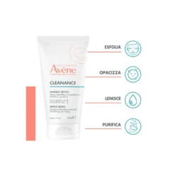Eau Thermale Avène Cleanance - Maschera Detox per Pelle Sensibile con Imperfezioni, 50ml