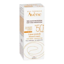 Eau Thermale Avène Crema Solare Schermo Minerale Viso SPF50+ Pelli Intolleranti, 50ml