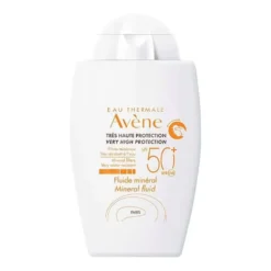 Eau Thermale Avène Fluido Minerale SPF50+ Solare Viso per Pelli Intolleranti, 40ml
