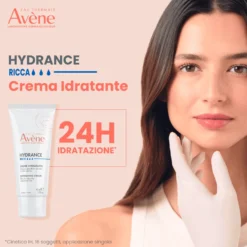 Eau Thermale Avène Hydrance Crema Idratante Ricca 24h Idratazione con Acqua termale Pelle Secca e Molto Secca, 40ml
