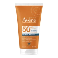 Eau Thermale Avène Intense Protect Fluido Ultra Protezione SPF 50+ Protezione Molto Alta Solare per Pelle Sensibile, 150ml