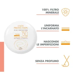 Eau Thermale Avène Solare Compatto SPF50+ Pelli Intolleranti Colore Sabbia, 10g