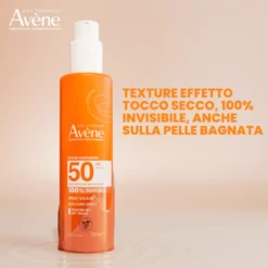 Eau Thermale Avène Spray Solare Protezione Alta SPF50 Solare per Pelle Sensibile, 200ml