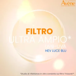 Eau Thermale Avène Ultra Fluid Luminositè Protezione Molto Alta SPF50+ Solare per Pelle Sensibile, 50ml
