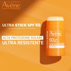 Eau Thermale Avène Ultra Stick SPF 50 - Stick solare per la protezione delle zone sensibili, 20 g