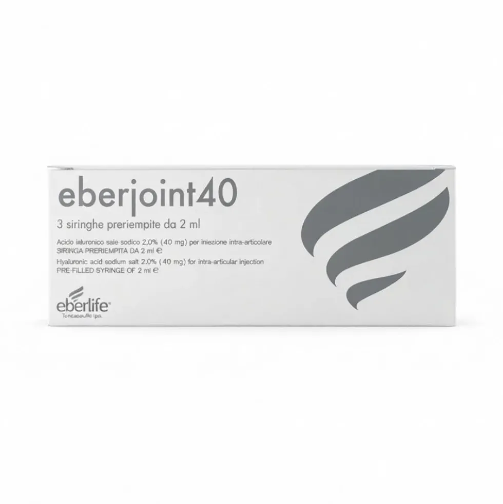 Eberlife Eberjoint 40 Acido ialuronico per la funzionalità articolare, 3 siringhe da 2 ml