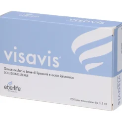 Eberlife Farmaceutici Visavis Gocce oftalmiche per la secchezza oculare, 20 fiale da 0,5 ml