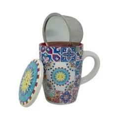 Efas Colors Sunshine - Tisaniera in ceramica con filtro per la preparazione di tisane, 340 ml