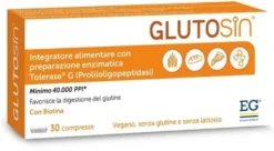EG Glutosin - Integratore alimentare per la digestione del glutine, 30 compresse