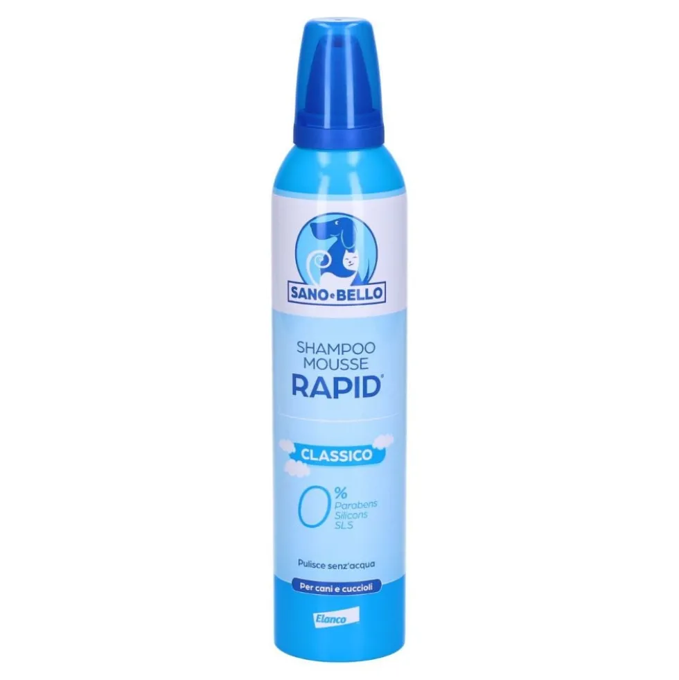 Elanco Sano e Bello Shampoo Mousse Rapid Classico per Cani e Cuccioli, 300ml