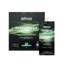 Eleva Performax Start - Integratore pre-allenamento per energia e resistenza, 12 shot da 30 ml