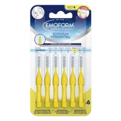 Emoform Scovolino Interdentale ISO 4 PhD 1.4 Colore Giallo, 6 Pezzi