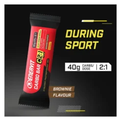 Enervit Carbo Bar C2:1 Pro gusto brownie - Barretta energetica per l'apporto di carboidrati, 50 g