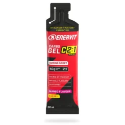 Enervit Carbo Gel C2:1 Pro al mango - Gel energetico per l'attività di endurance, busta da 60 ml