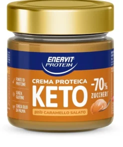 Enervit Protein Crema Proteica Keto al Caramello Salato - Crema con cacao e nocciole, 180 g