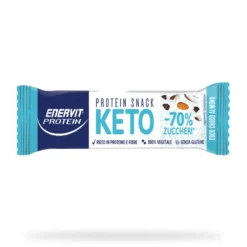 Enervit Protein Keto Snack Cocco, Cioccolato e Mandorle - Barretta chetogenica per lo spuntino, 35 g