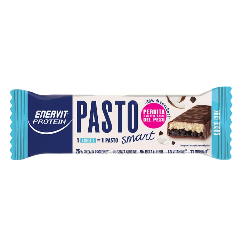 Enervit Protein Pasto Smart Cocco Ciok - Barretta sostitutiva del pasto, 55 g