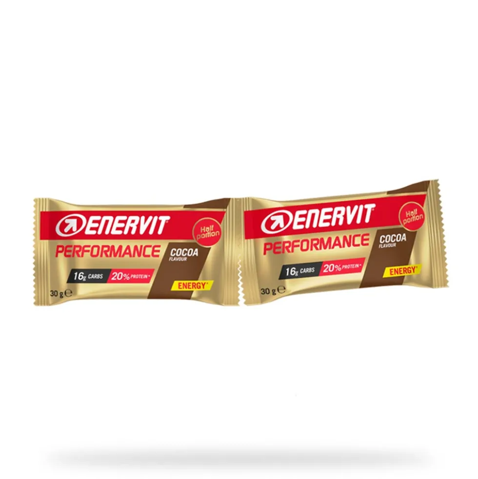 Enervit Sport Performance Bar Doppio Cacao - Barretta energetica per lo sport, 2 barrette da 30 g