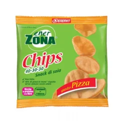 EnerZona Chips snack di soia gusto pizza - Snack proteico per il dimagrimento, 1 sacchetto da 23 g