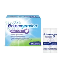 Enterogermina Gonfiore Integratore con Probiotici Estratti Vegetali ed Enzimi Digestivi, 20 Bustine