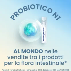 Enterogermina 2 Miliardi/5ml Sospensione Orale Ripristino Flora Microbica Intestinale, 20 Flaconcini