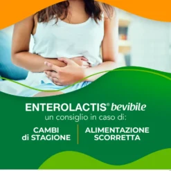 Enterolactis Bevibile Integratore di Fermenti Lattici Vivi, 12 Flaconi
