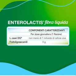 Enterolactis Fibra Liquida Integratore Fermenti Lattici, 12 Flaconcini