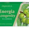 Erbamea Energia Longevity Integratore tonico per stanchezza fisica e mentale, 30 compresse