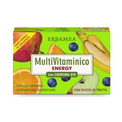 Erbamea Integratore Multivitaminico Energy con Coenzima Q10, 24 Capsule