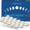 Erbamea Melatonina 1 mg - Integratore alimentare per il sonno e il riposo notturno, 90 compresse