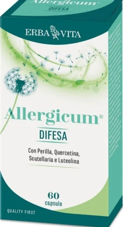 Erba Vita Allergicum Difesa - Integratore alimentare per le difese immunitarie, 60 capsule