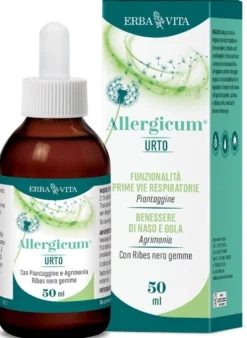 Erba Vita Allergicum Urto - Integratore in gocce per le naturali difese e le vie respiratorie, 50 ml