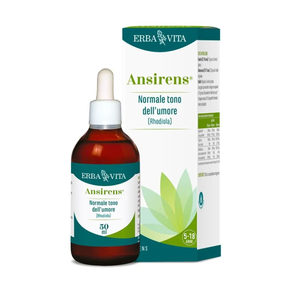 Erba Vita Ansirens Integratore Benessere Mentale Bambini e Ragazzi, 50ml