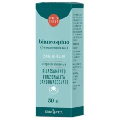 Erba Vita Biancospino - Integratore per la funzione cardiovascolare e il rilassamento, 50 ml