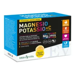 Erba Vita Energia e Memoria - Magnesio Potassio + Vitamina C Limone, 20 Bustine