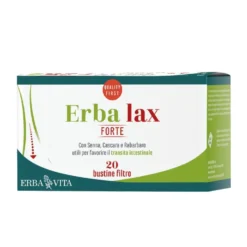 Erba Vita Erbalax - Forte Tisana Bio per Favorire il Transito Intestinale, 20 Bustine