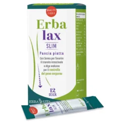 Erba Vita Erbalax Slim Pancia Piatta - Integratore per il transito e il peso corporeo, 12 stick