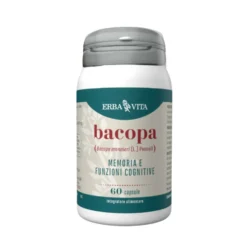 Erba Vita Monoplanta - Bacopa Integratore Memoria e Funzioni Cognitive, 60 Capsule
