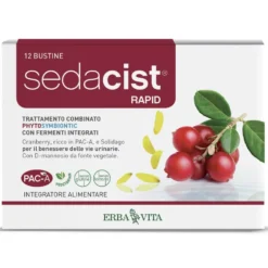 Erba Vita Sedacist - Rapid Integratore Benessere Vie Urinarie, 12 Bustine