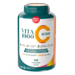 Erba Vita Vita C 1000 Retard - Integratore di vitamina C per le difese immunitarie, 90 compresse