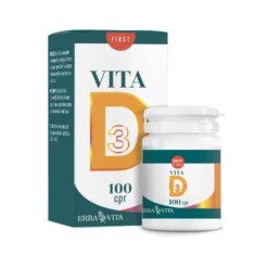 Erba Vita Vita D - Integratore di vitamina D3 per le ossa e le difese immunitarie, 100 compresse