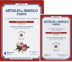 Erboristeria Magentina Artiglio del Diavolo Forte - Cerotti Artiglio del Diavolo Forte Effetto Caldo, 4 Pezzi