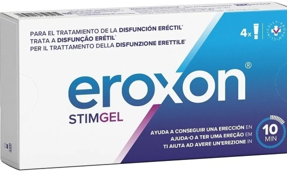 Eroxon Stim Gel per Erezione Effetto Rapido, 4 x 0,3ml
