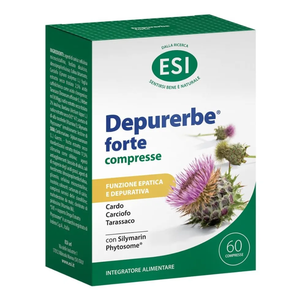 Esi Depurerbe Forte - Compresse Integratore Alimentare Depurativo, 60 compresse